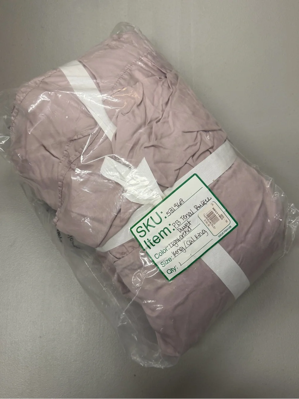 Pottery Barn Tencel Ruffle Duvet Cover Light Orchid Lavender Purple King / Cal
